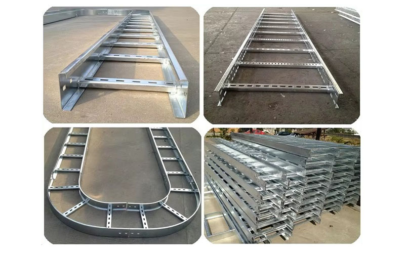 Ladder cable management tray