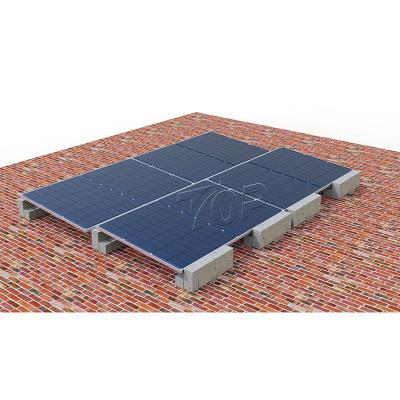 flat roof solar mounting structure