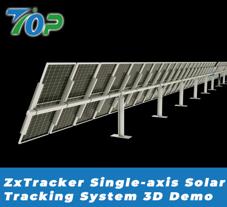 ZxTracker Einachsiges Solar-Tracking-System 3D-Demo