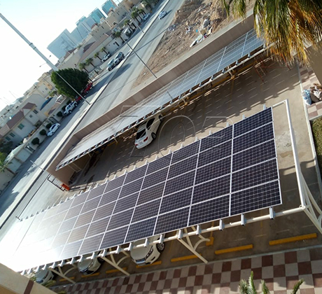 60-kW-Solar-Carport-Struktur in Saudi-Arabien