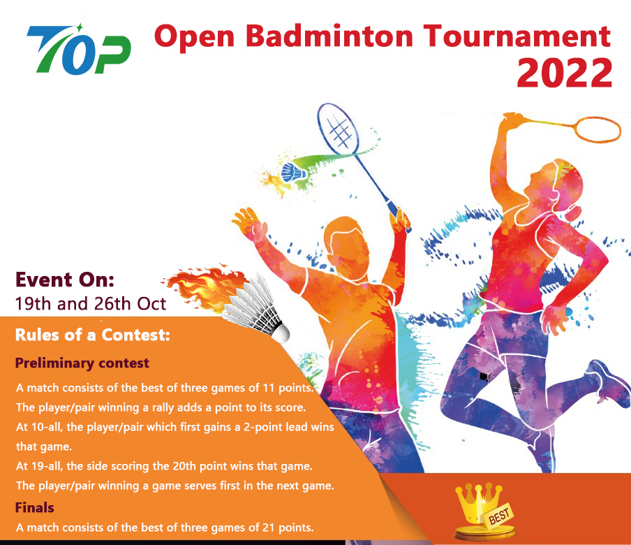 Top`s erstes offenes Badmintonturnier